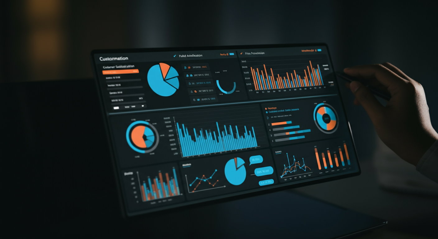 Data dashboard displaying positive customer satisfaction metrics for an ecommerce business